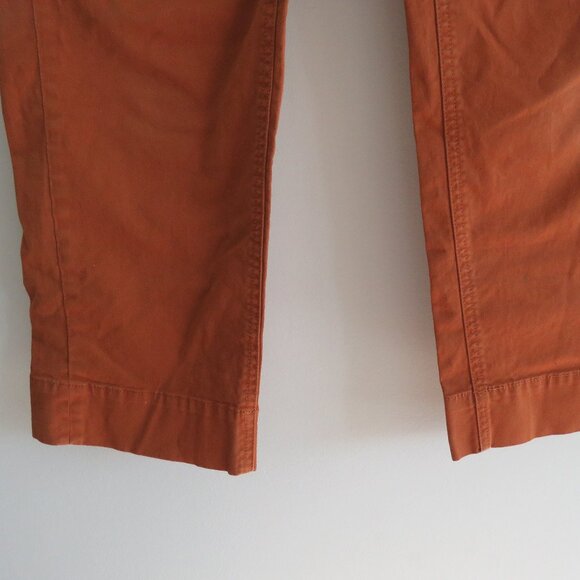 EVERLANE The Lightweight Straight-Leg Crop Pants in Burnt Orange Utility Size 0 - Picture 8 of 15